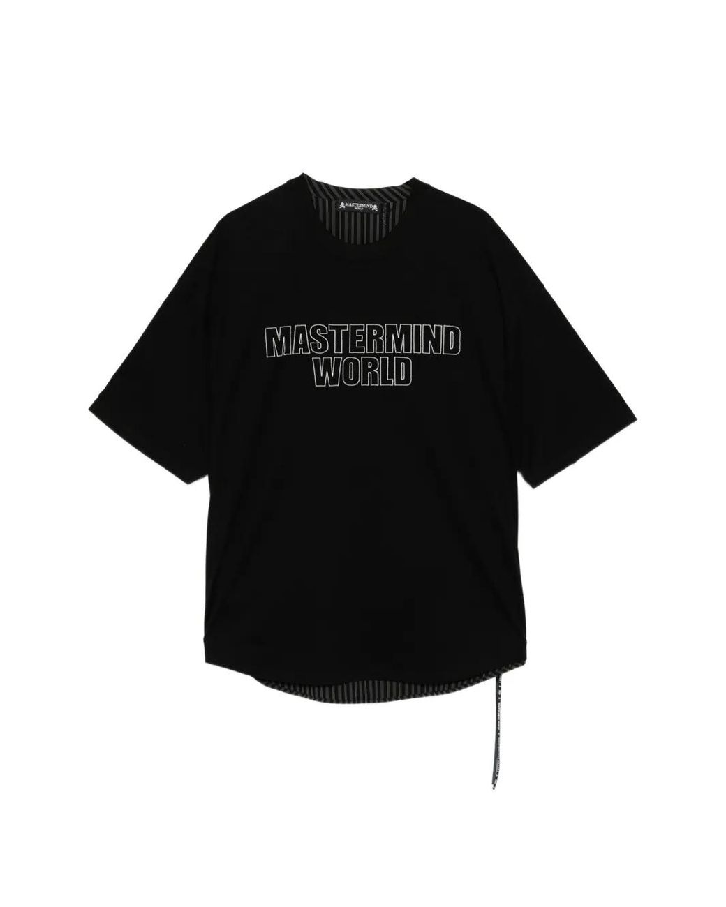 MASTERMIND WORLD Black T-Shirt À Rayures for men