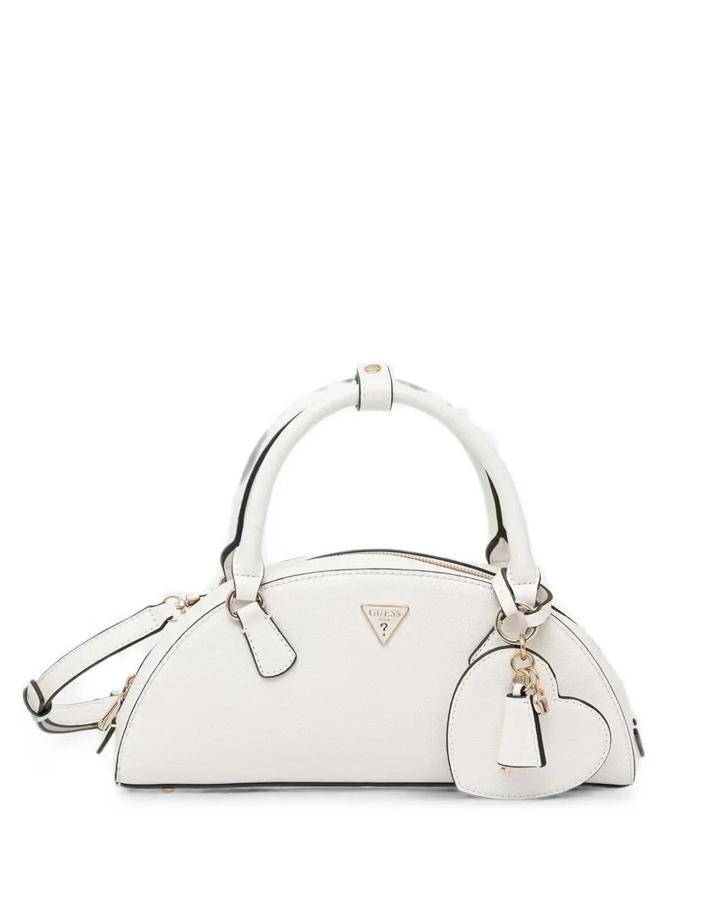 Guess White Isobel Shoulder Bags