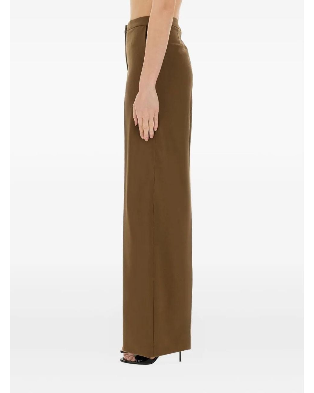 PT Torino Natural Wide-Leg Trousers