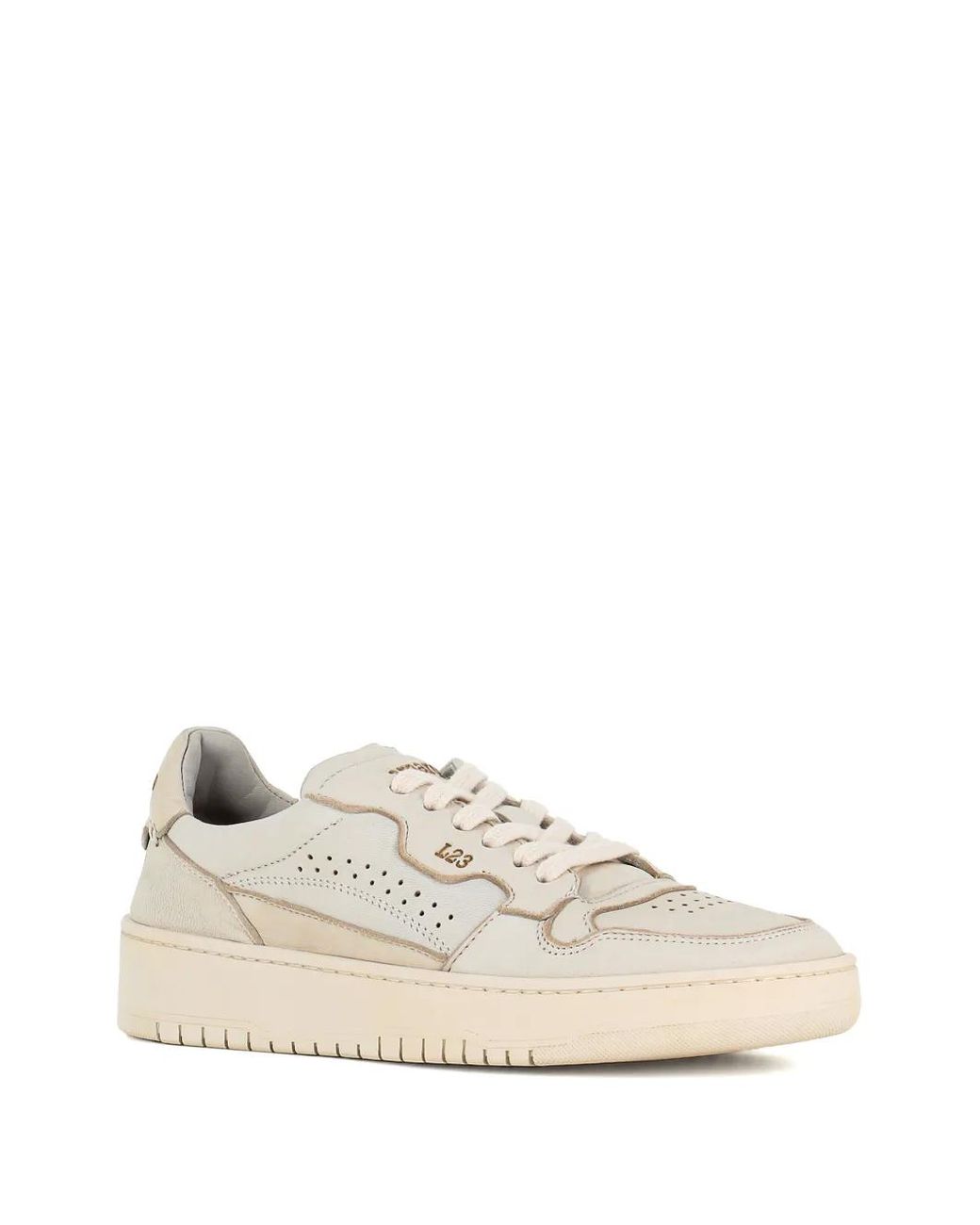 LEMARGO White Perforierte Sneakers