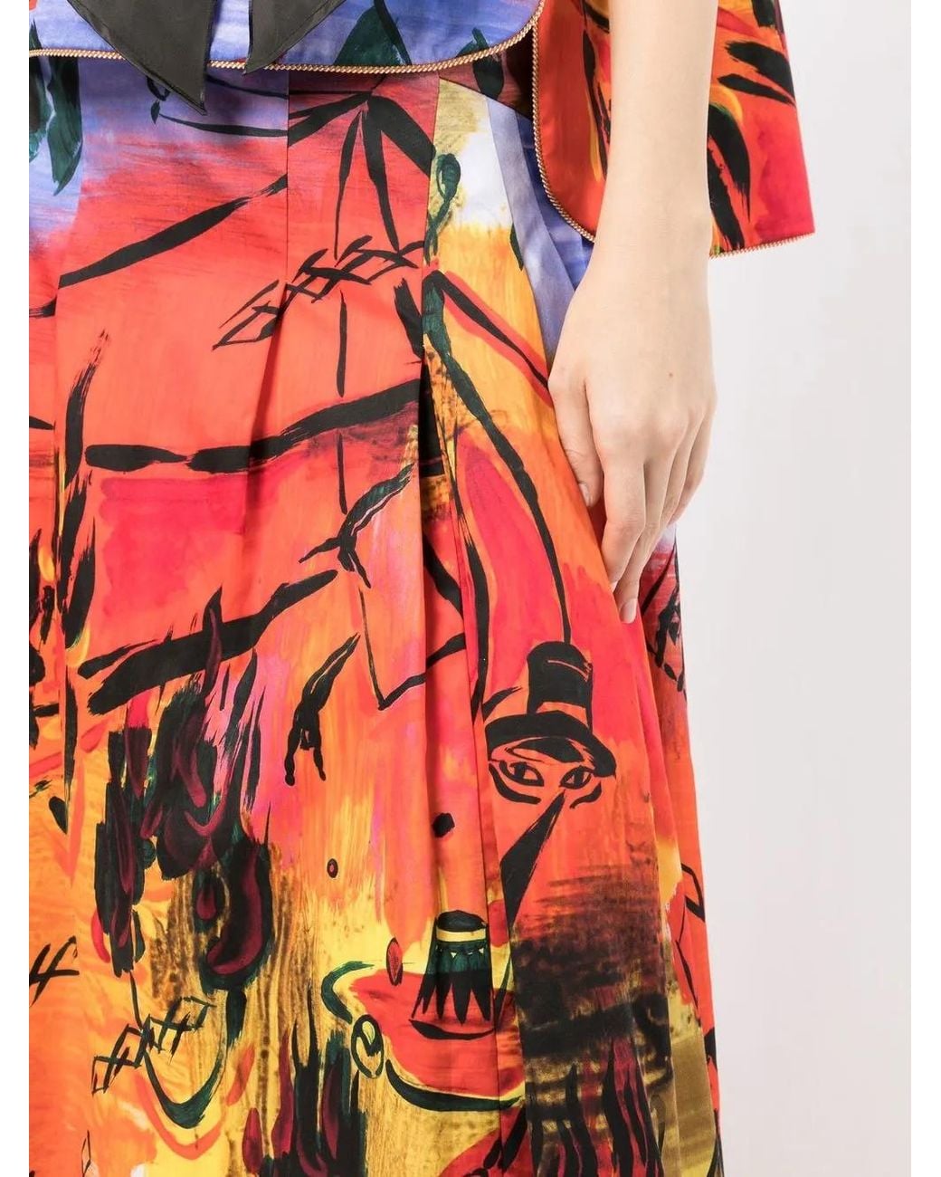 Shiatzy Chen Red Circus Collection A-Line Skirt