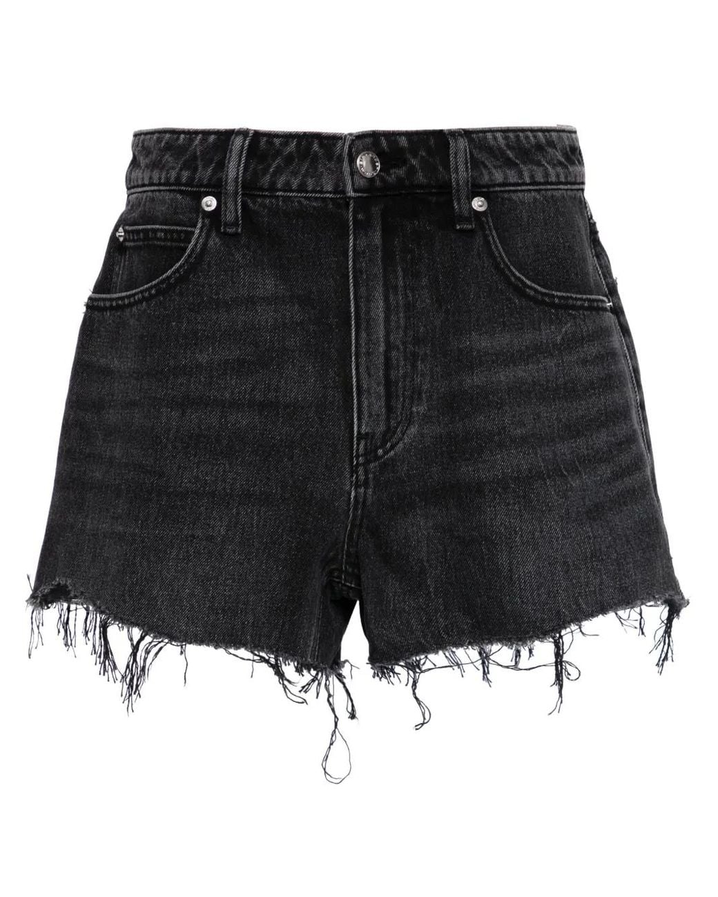 Alexander Wang Black Bite Denim Shorts