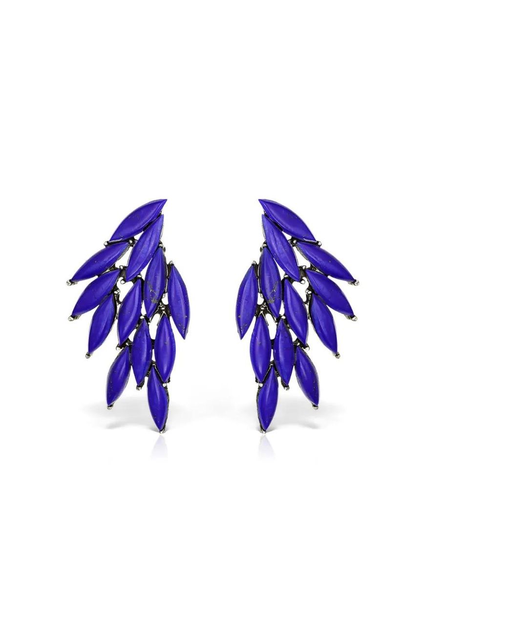 Elle Macpherson Blue Leaf Drop Earrings