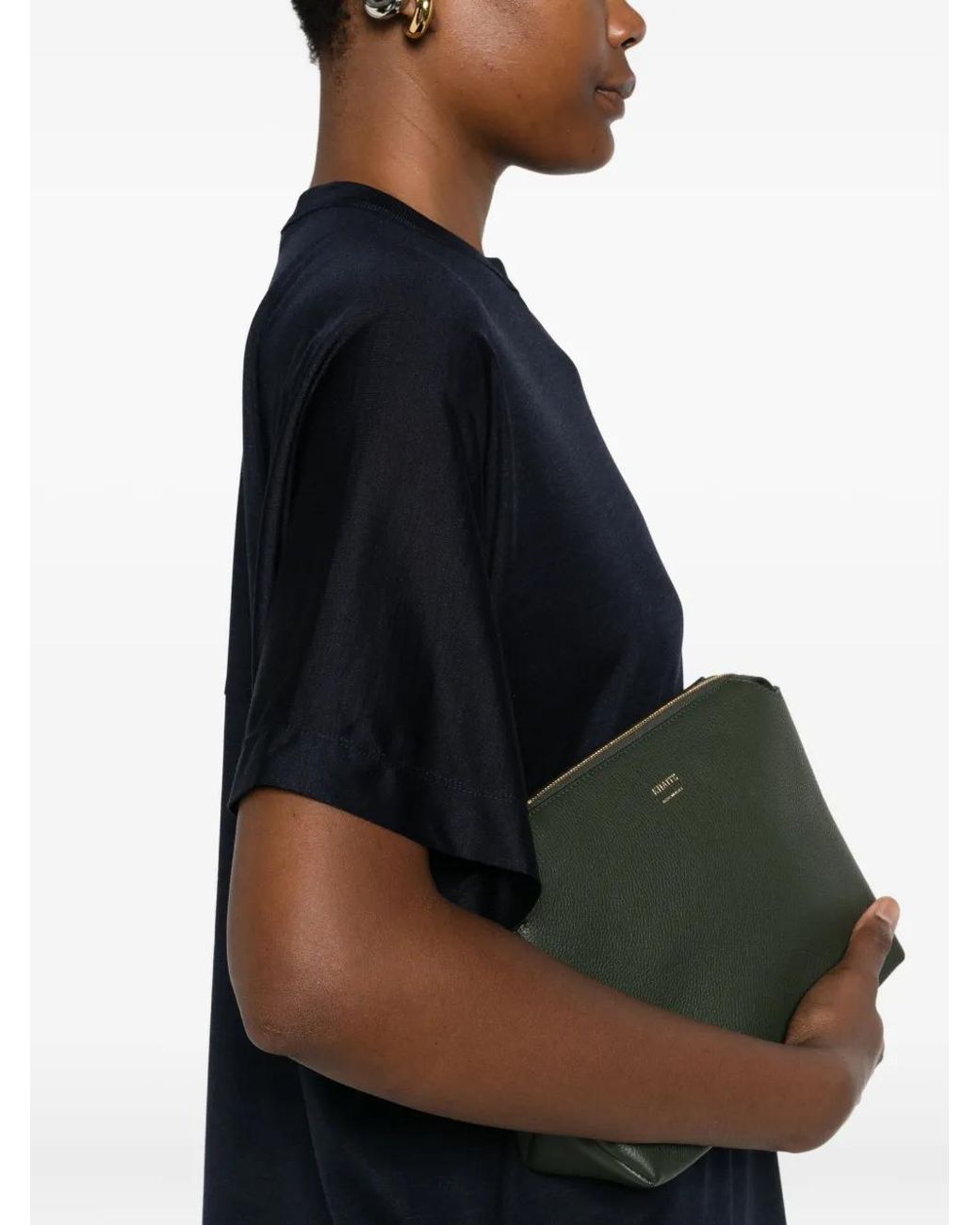 Carven Black Crew-Neck Short-Sleeve Top