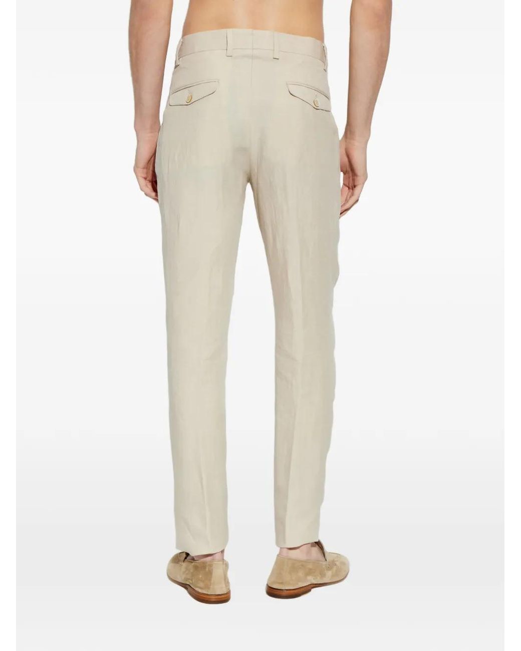 Eleventy Natural Pleated Trousers for men