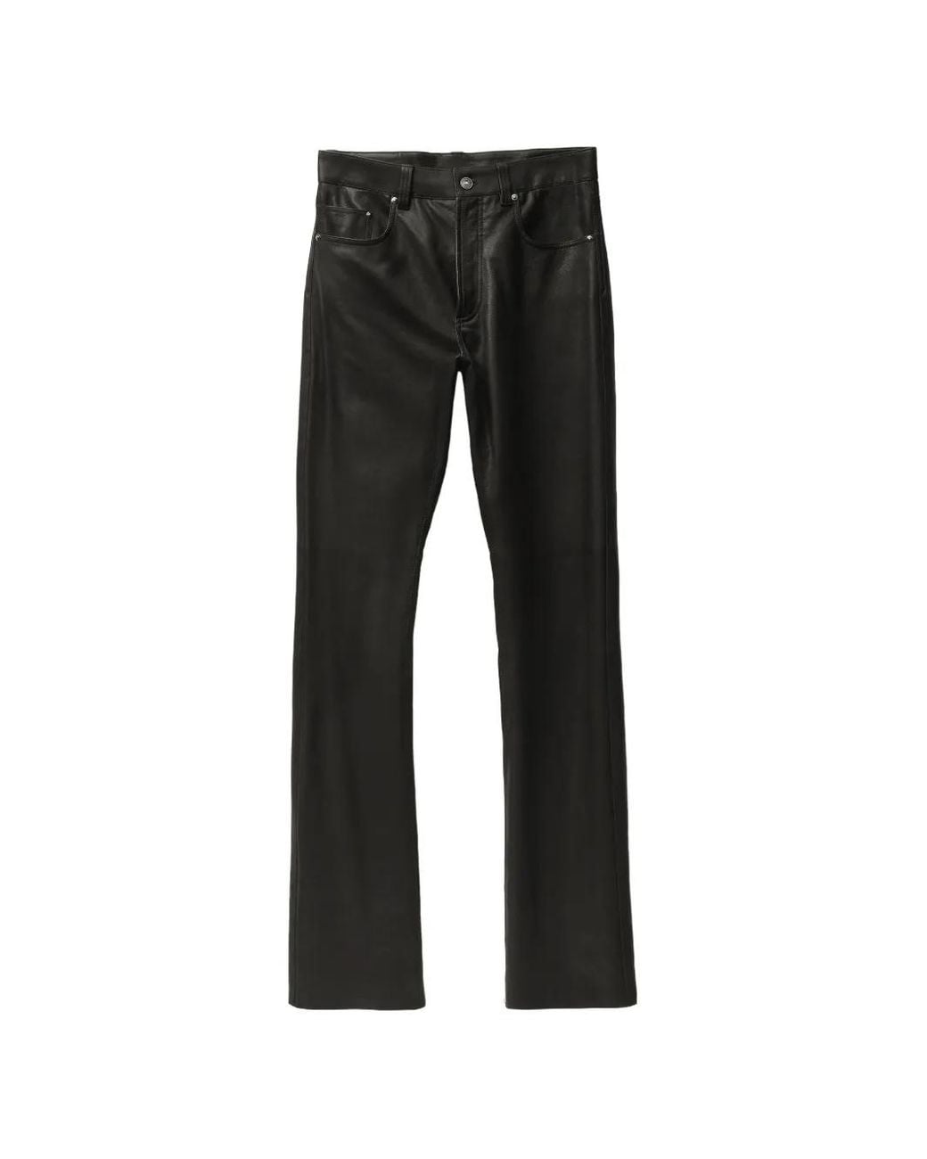 Versace Black Leather Pants for men