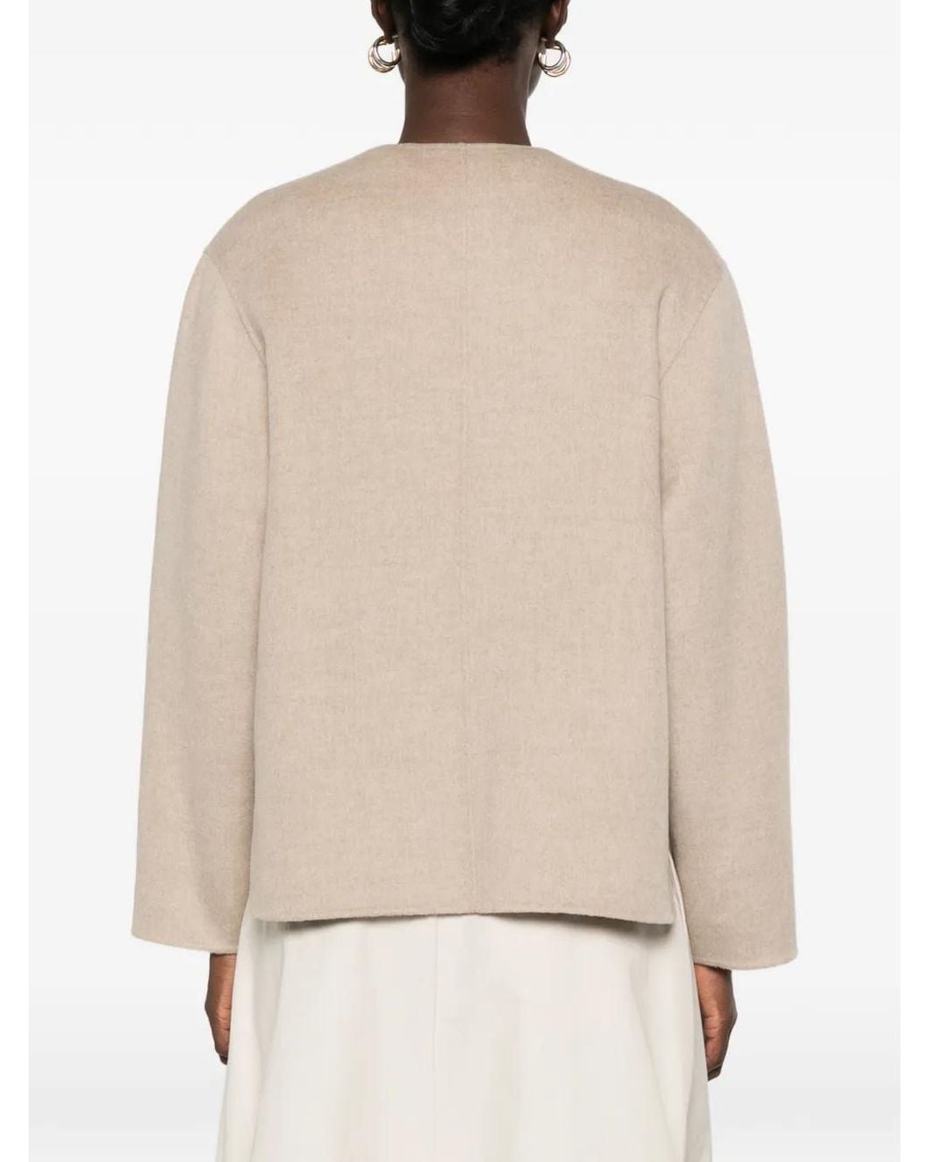 Bompard Natural Collarless Double-Sided Jacket