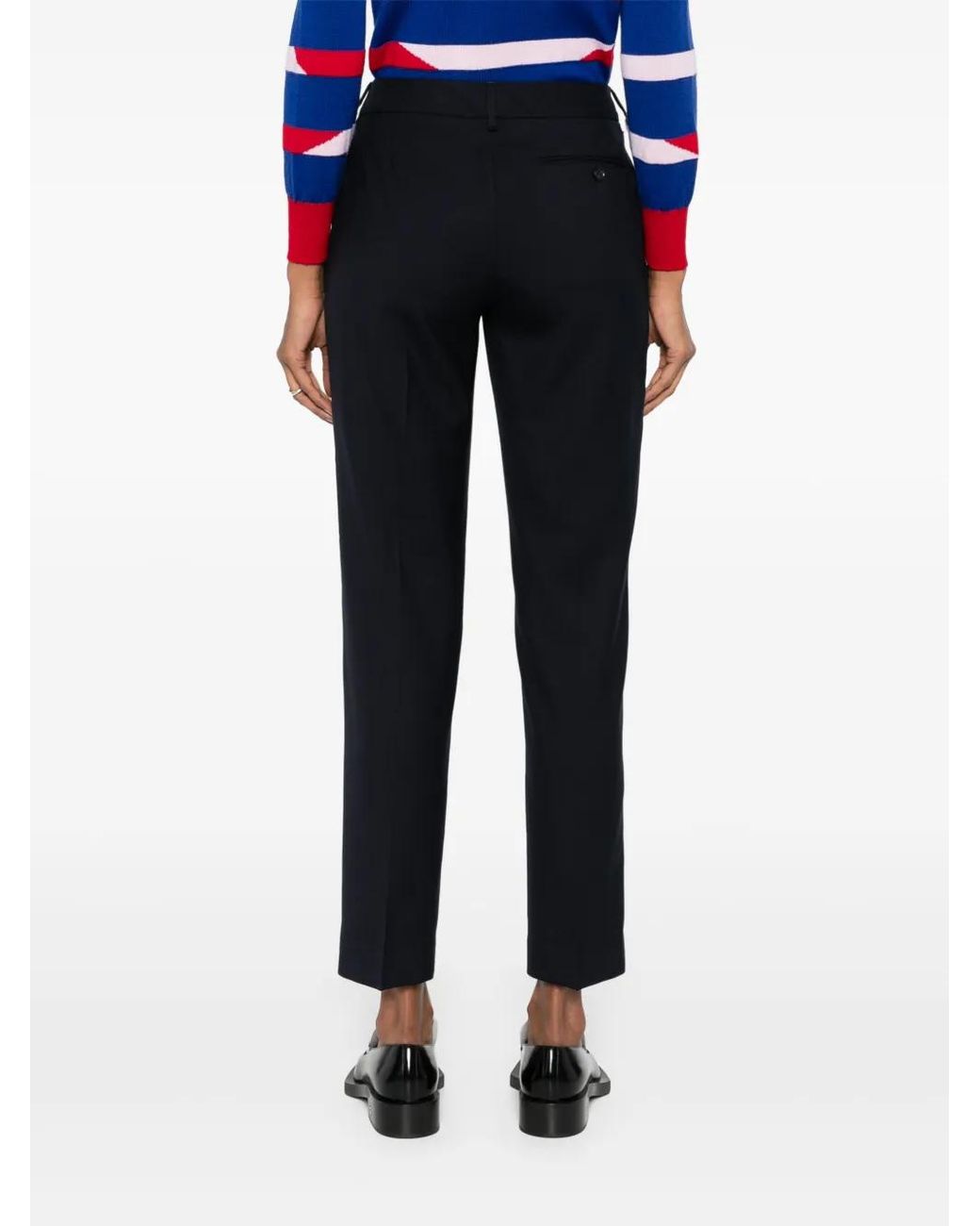 Paul Smith Blue Pressed-Crease Wool Trousers