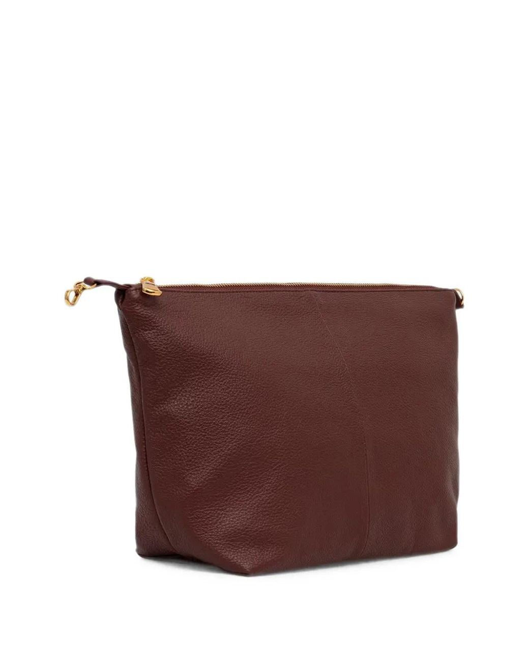 Patrizia Pepe Purple Grained Leather Tote Bag