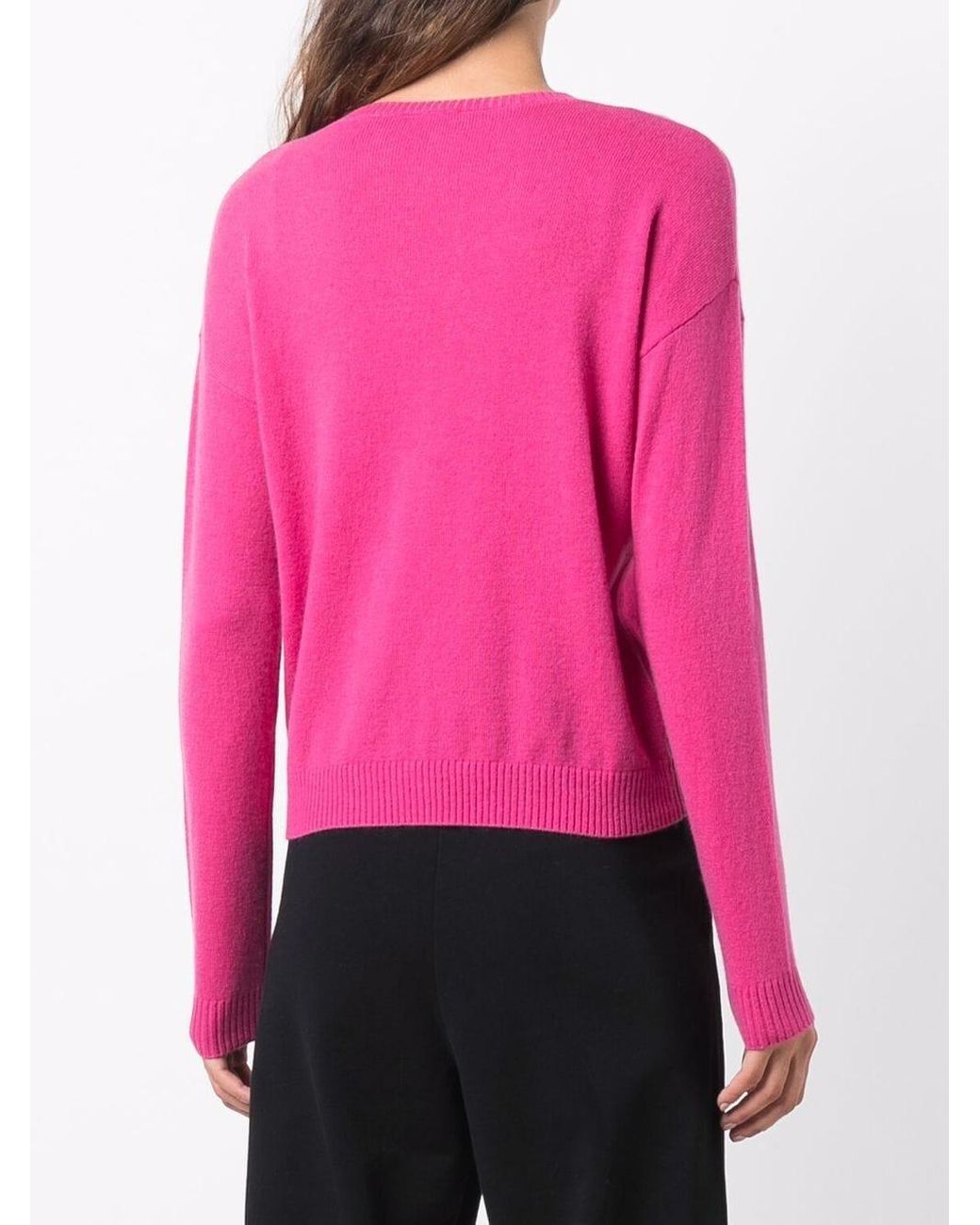 bright pink cashmere jumper