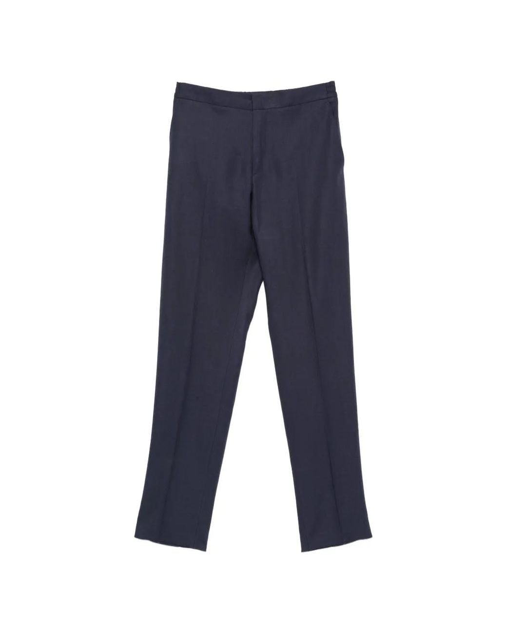 Zegna Blue Oasi Lino Pants for men