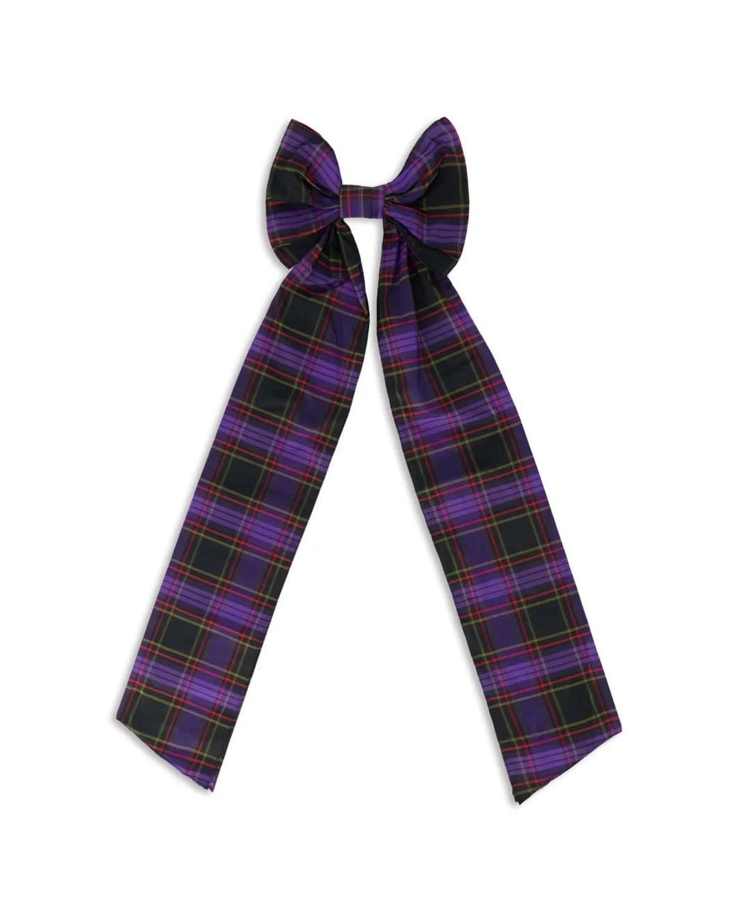 Red(v) Blue Tartan Bow Hair Accessory