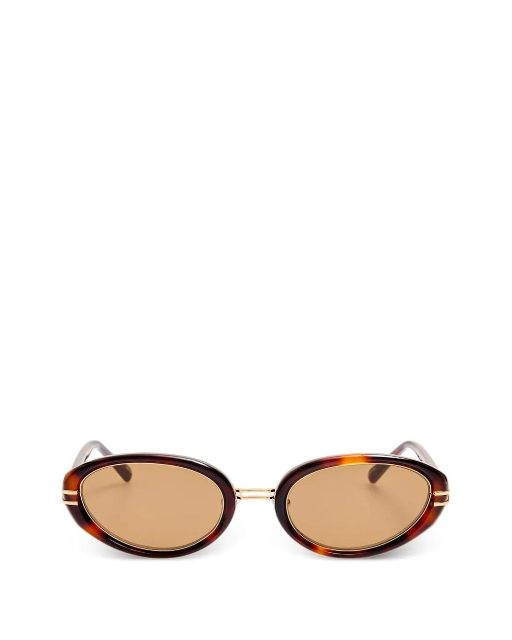 The Attico Metallic X Linda Farrow Ambra Oval-Frame Sunglasses