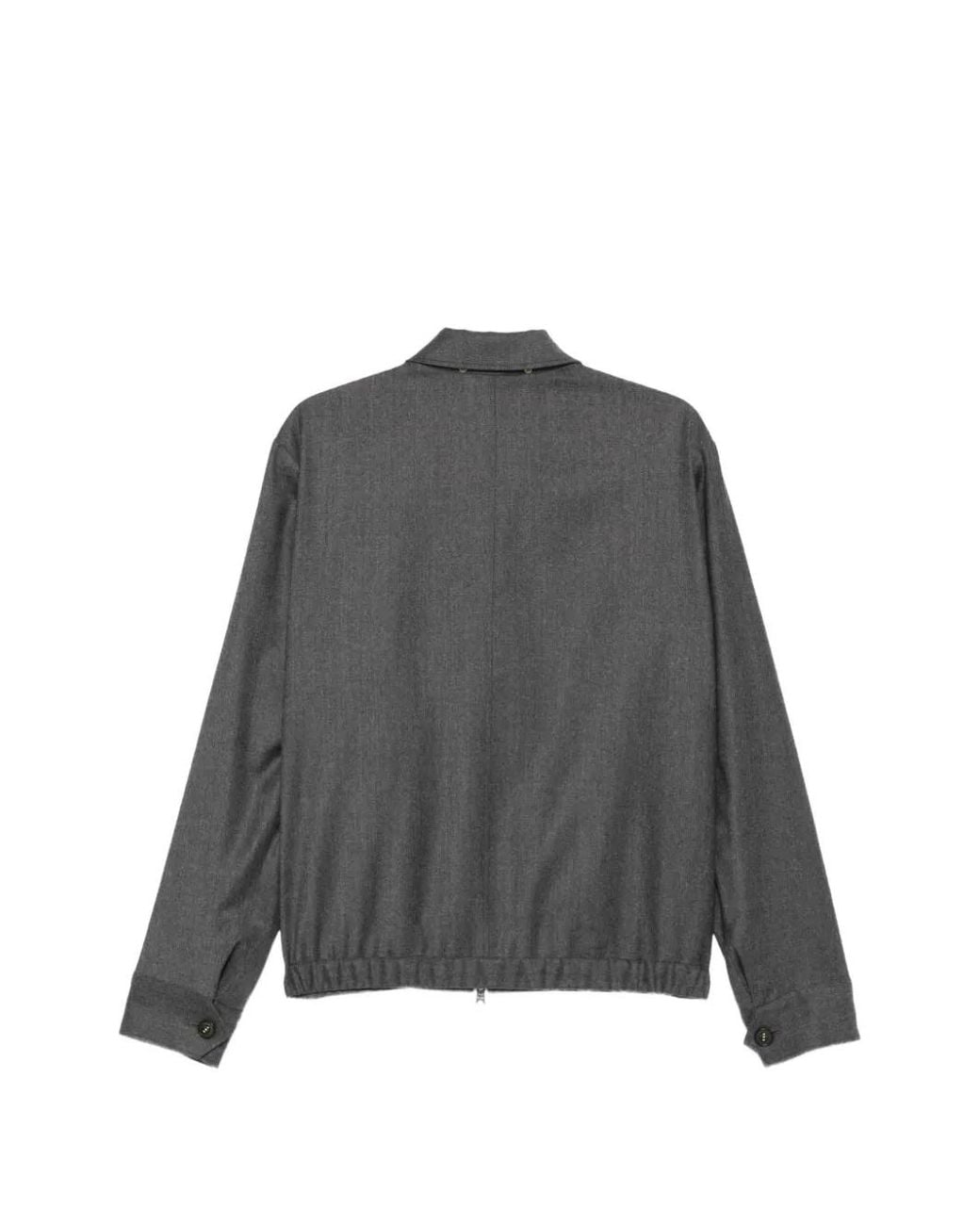 Paul Smith Gray Zip-Up Harrington Jacket for men