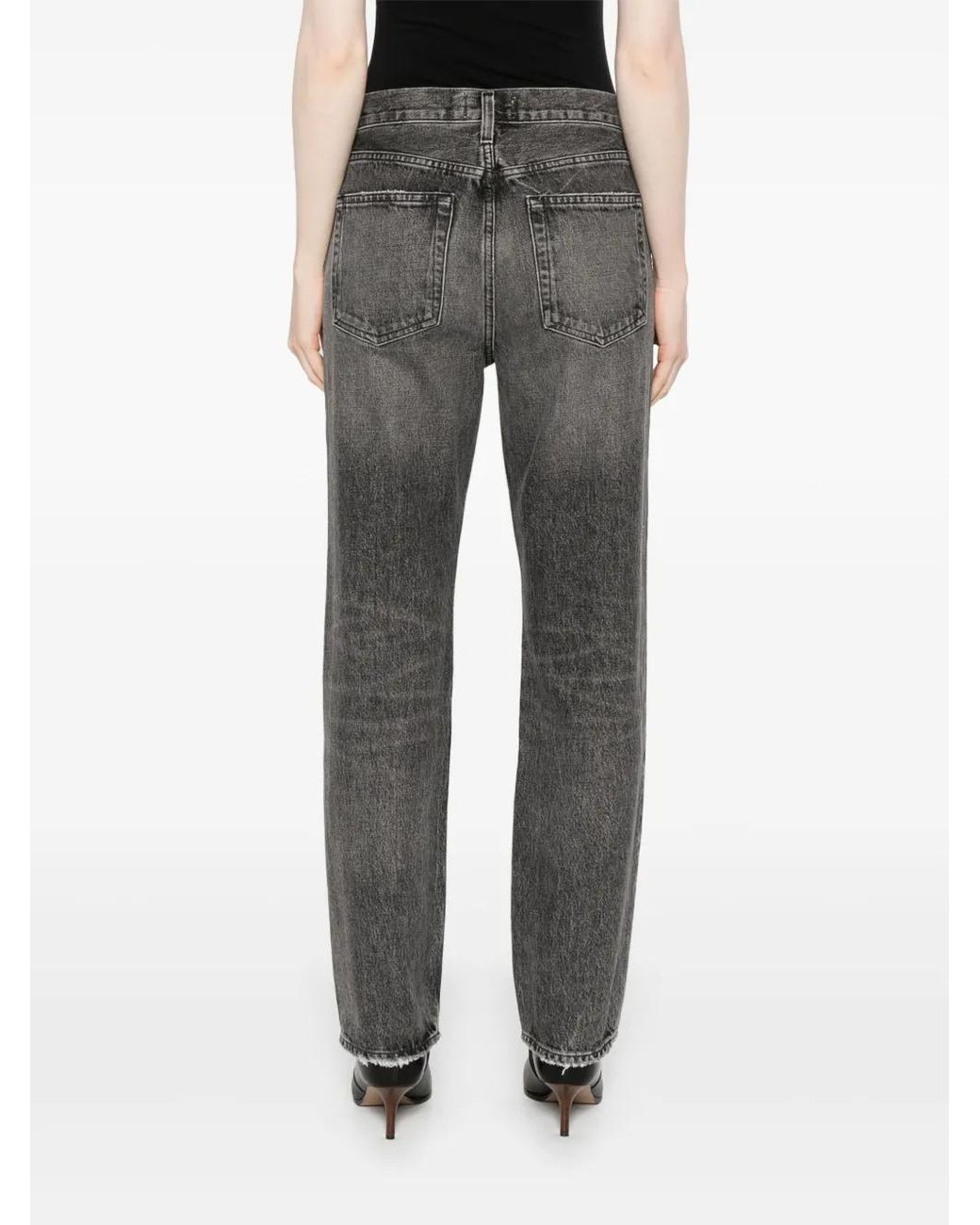 Straight Jeans Agolde de color Gray