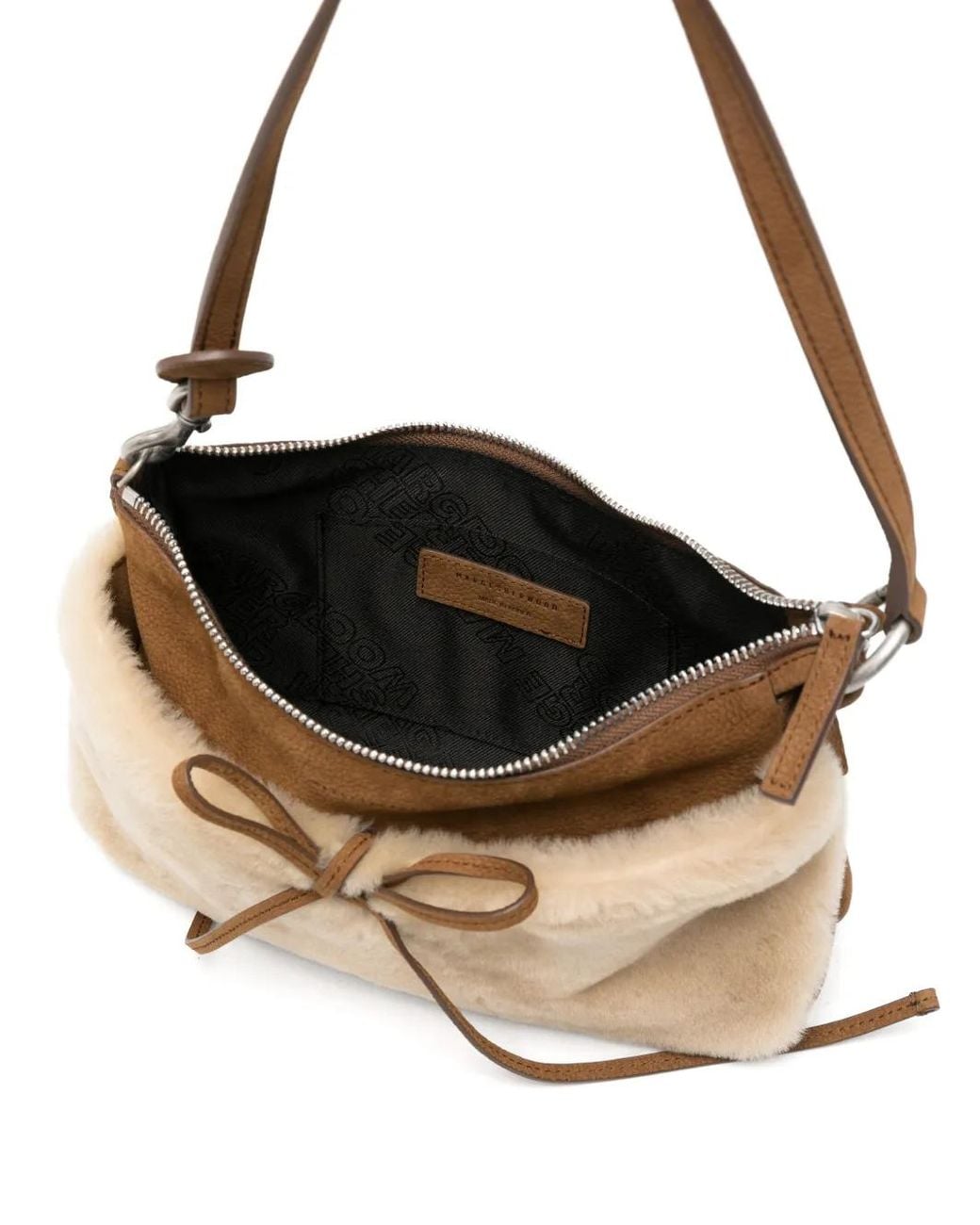 MARGE SHERWOOD Natural Ribbon Bow-Detail Shoulder Bag