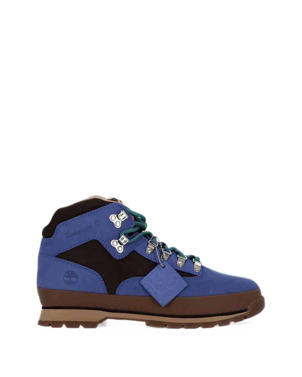 Timberland Blue Euro Hiker Panelled Lace-Up Boots for men