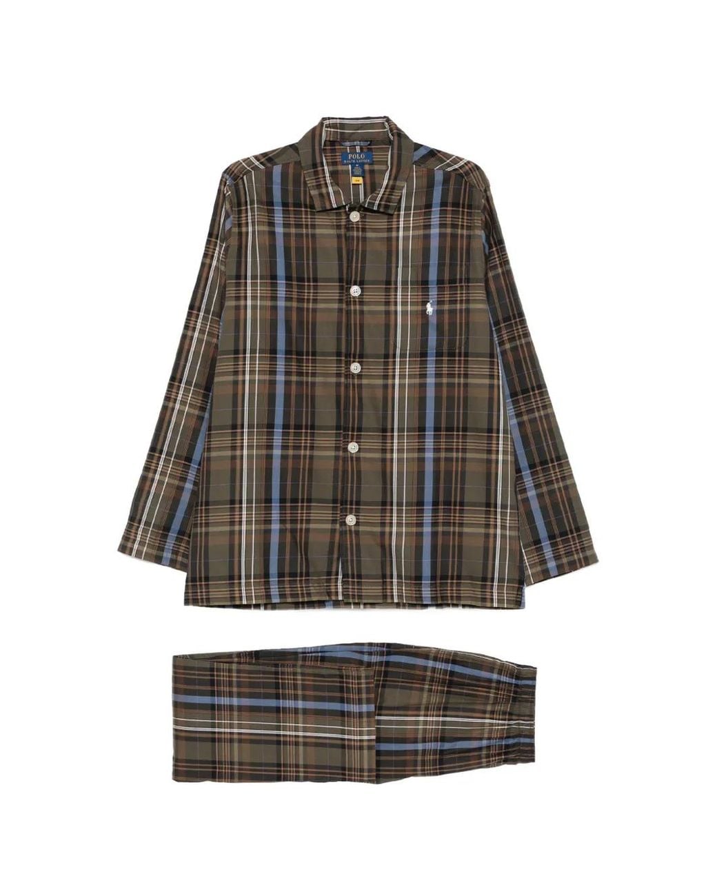 Polo Ralph Lauren Gray Long Sleeve Pj Set Sleep for men
