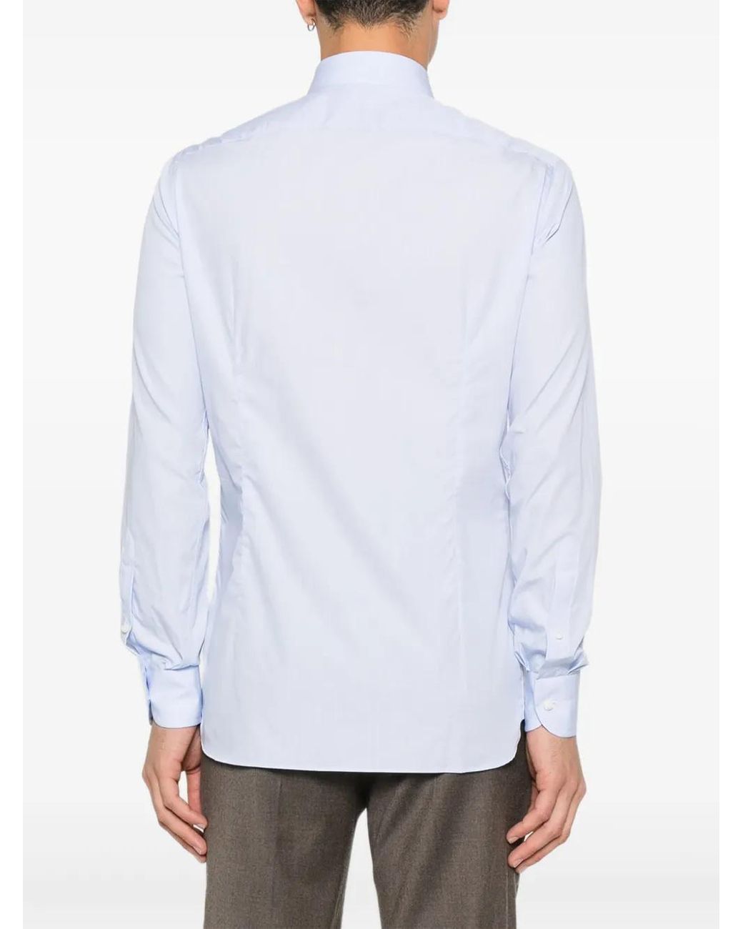 Camisa Mini Cell Con Botones Truzzi de hombre de color White