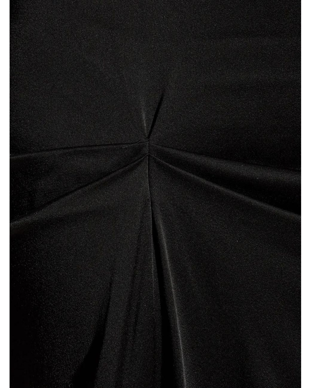 Victoria Beckham Black Draped Skirt
