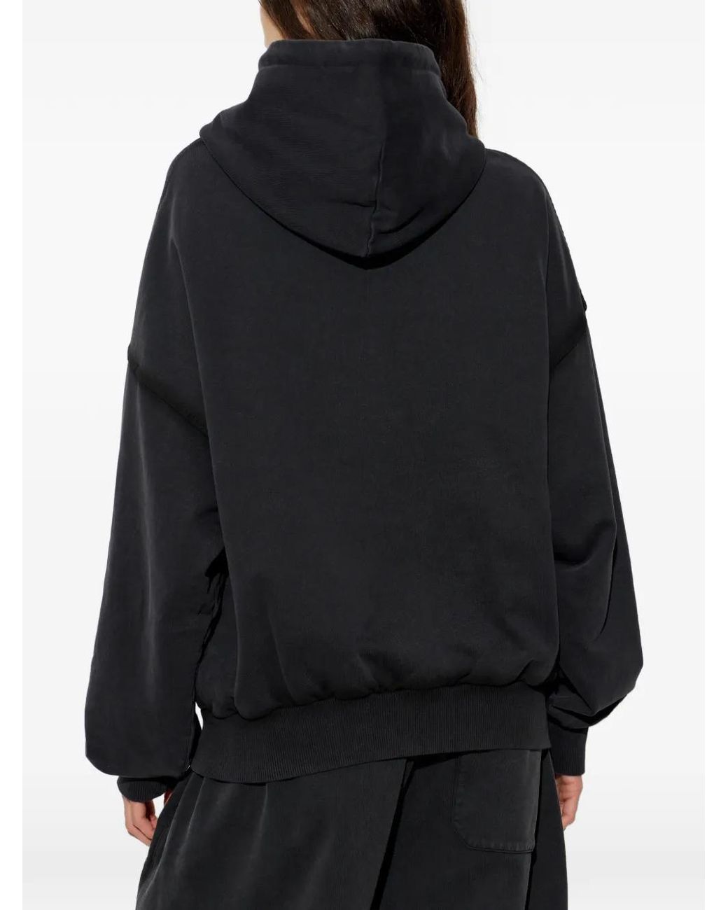 AVAVAV Black Hoodie Zippé Tim À Empiècements