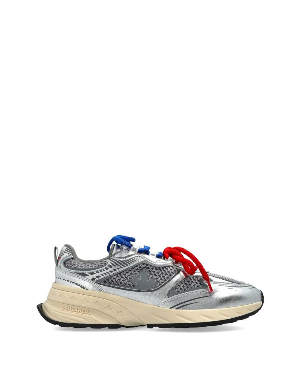 DSquared² White Sprinter Mesh Panelled Sneakers