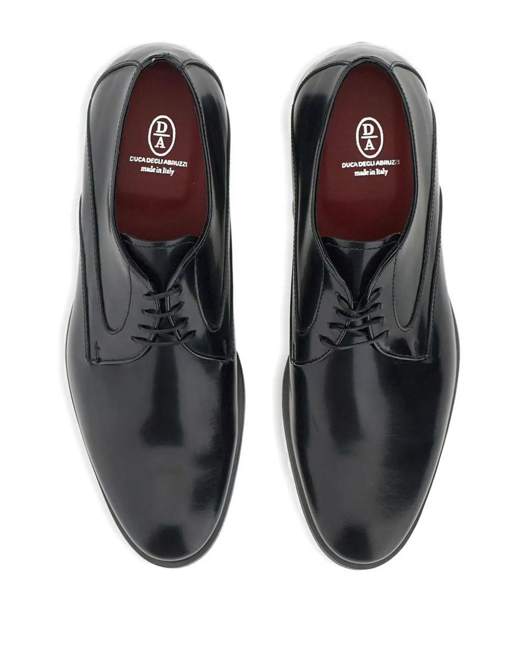 Duca Degli Abruzzi Black Arsenal Leather Derby Shoes for men