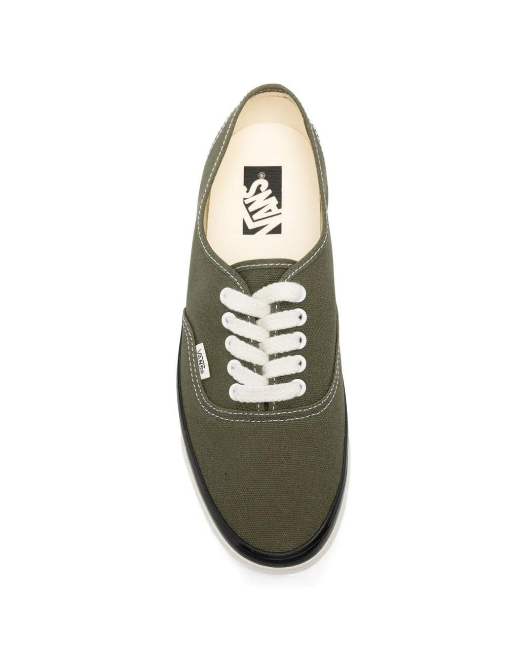 Vans Green Lx Authentic 44 Deck Lace-Up Contrast-Sole Sneakers