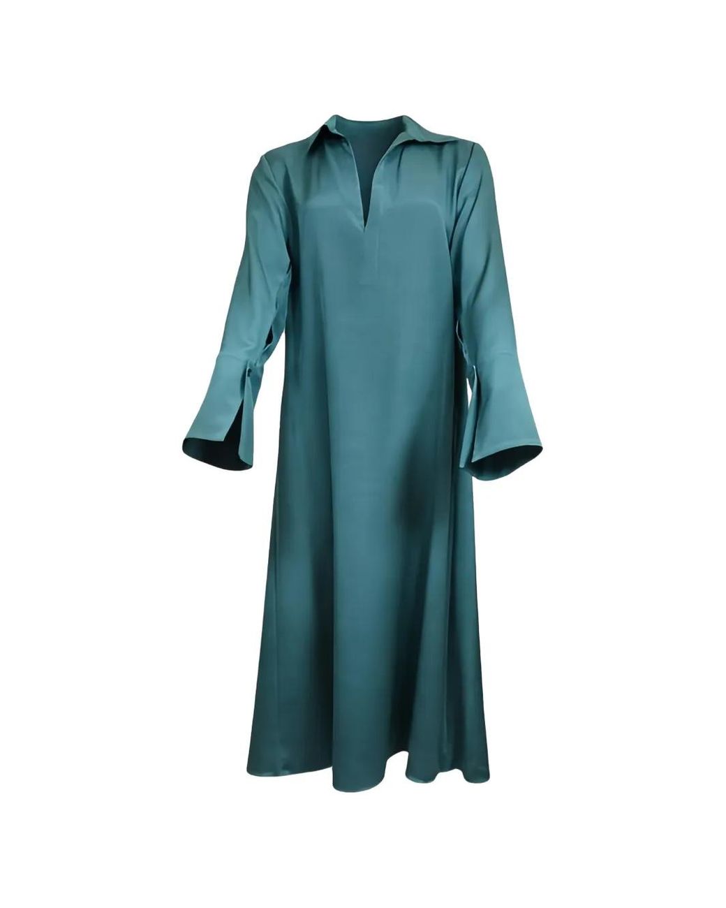 Max Mara Blue Robe À Coupe Évasée