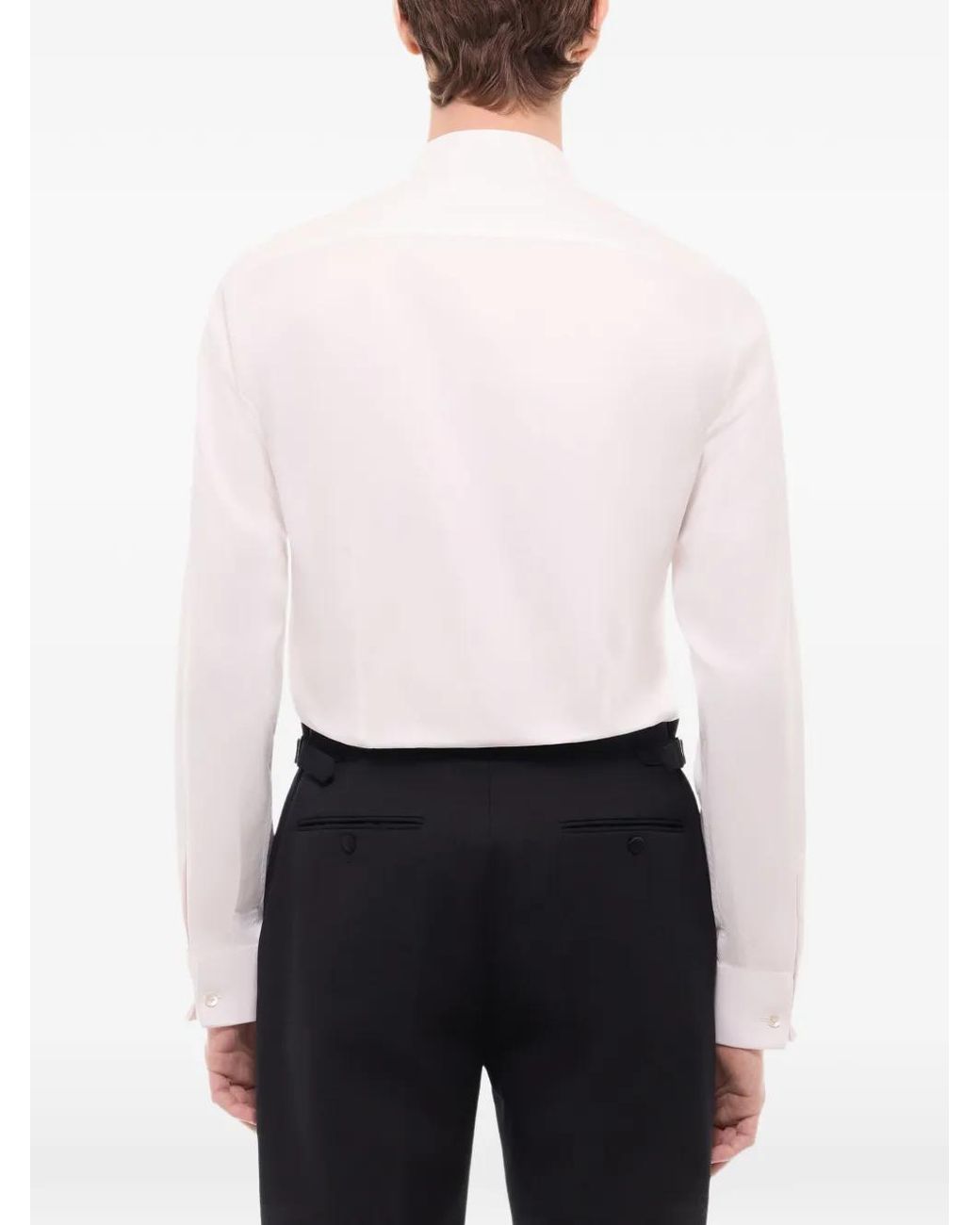 Fursac Pink Pleated Bib-Front Shirt for men