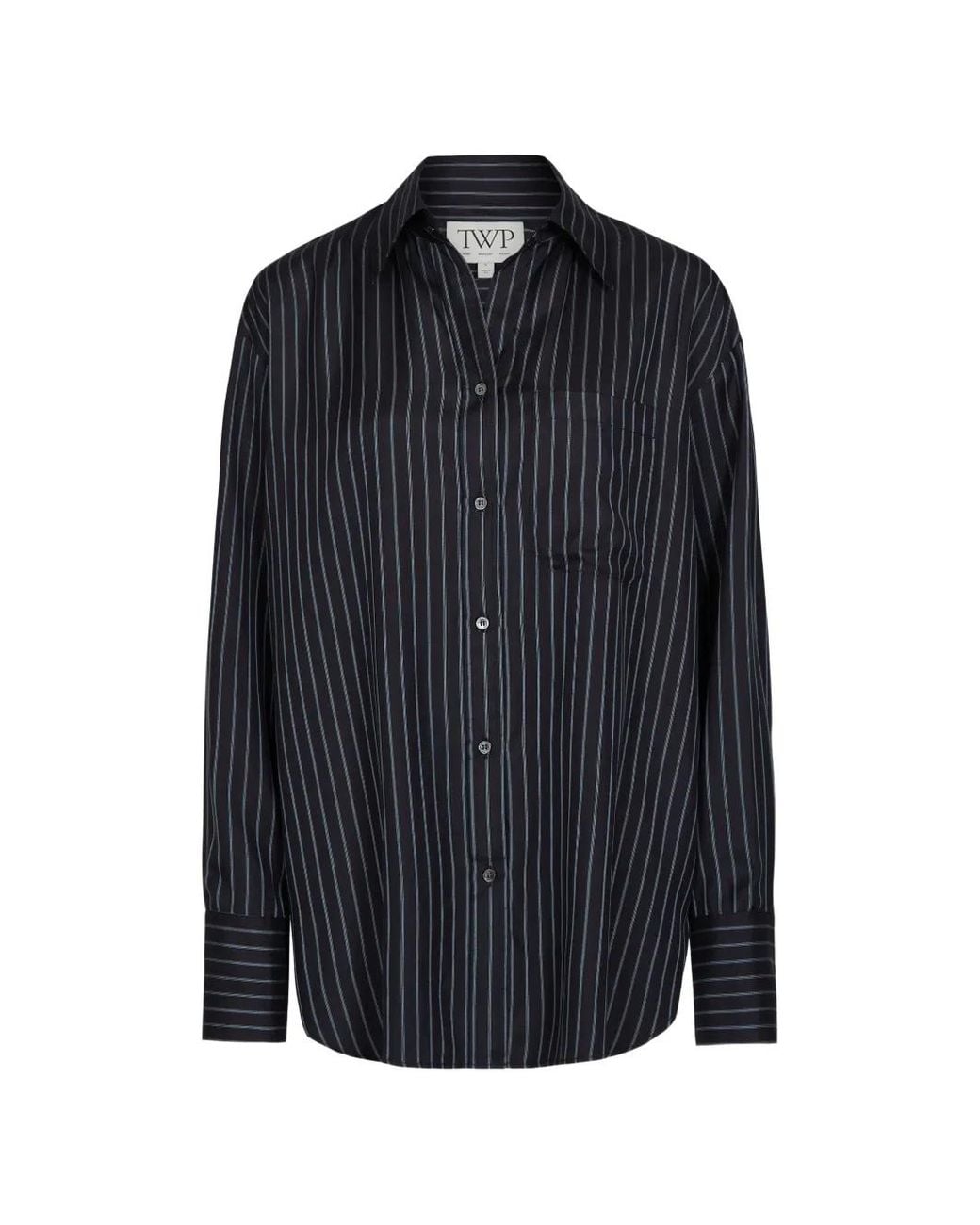 Twp Blue Big Joe Vertical-Stripe Shirt