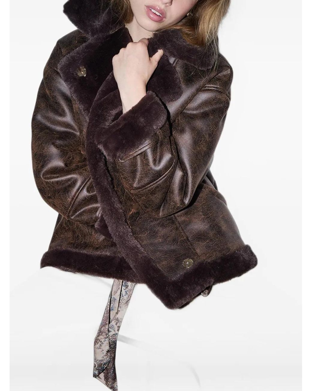 Liu Jo Brown Aviator Jacket