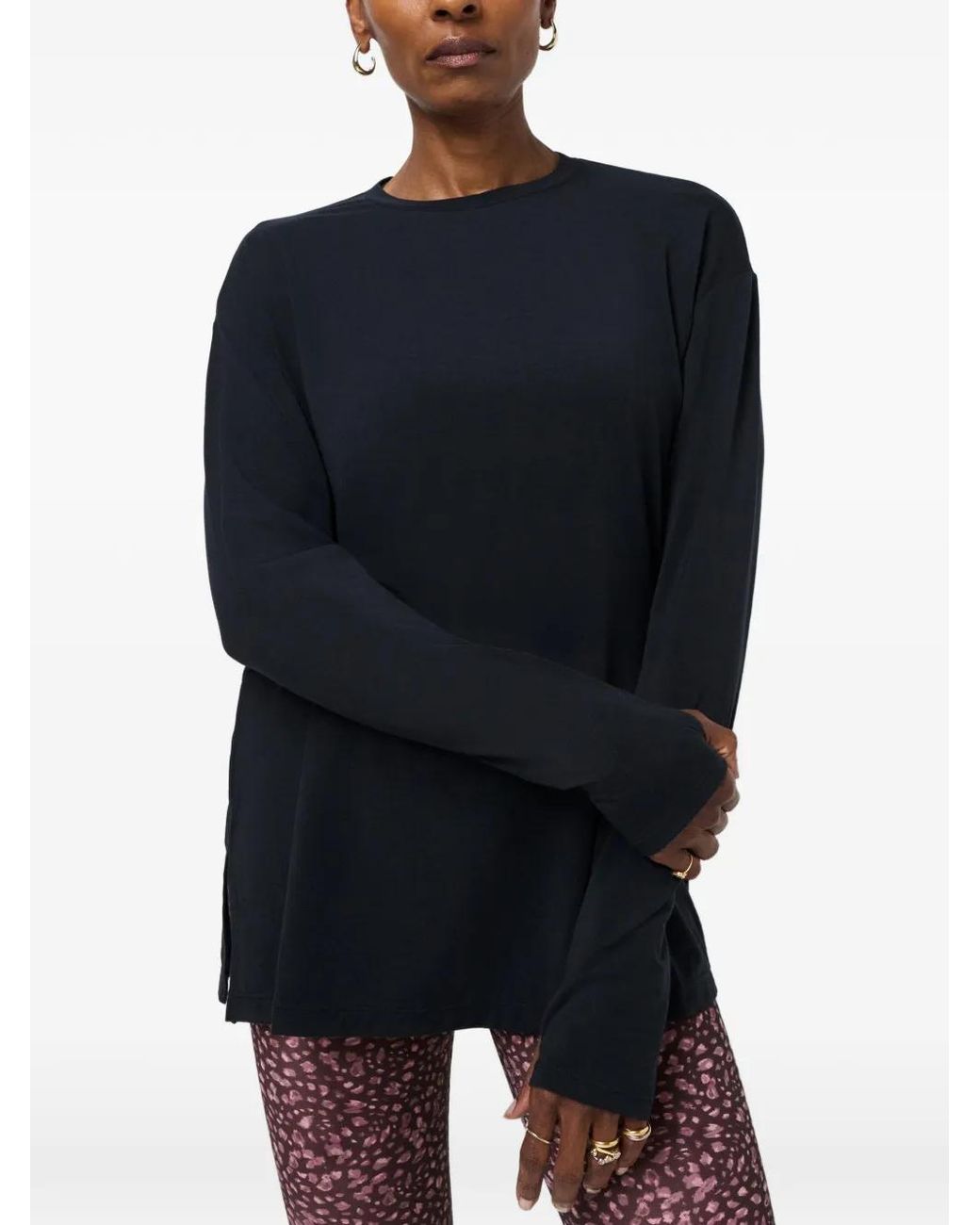 Sweaty Betty Blue Soft Flow Studio Long-Sleeve T-Shirt