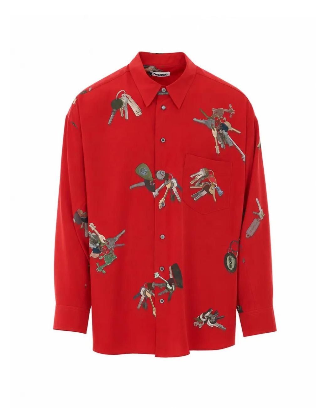 Magliano Red A Bunch Of Keys Silk Shirt for men