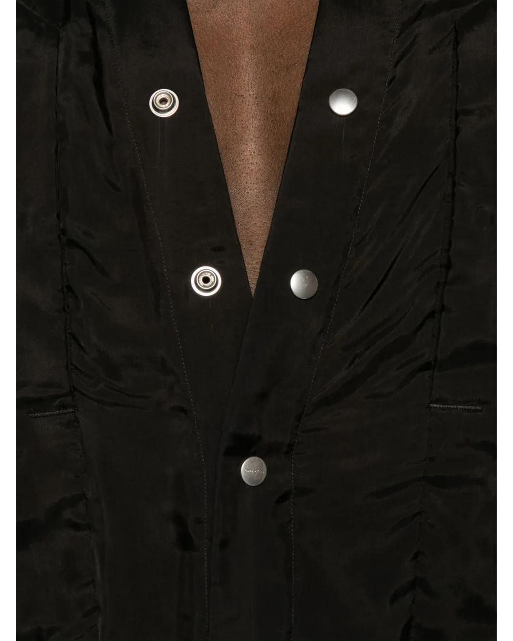 Rick Owens Black Larry Fogpocket Shirt for men