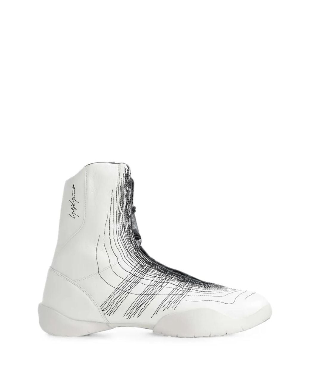 Y-3 White Regu Hi Sneakers for men
