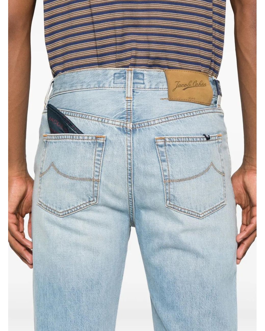 Jacob Cohen Blue Cotton Jeans for men