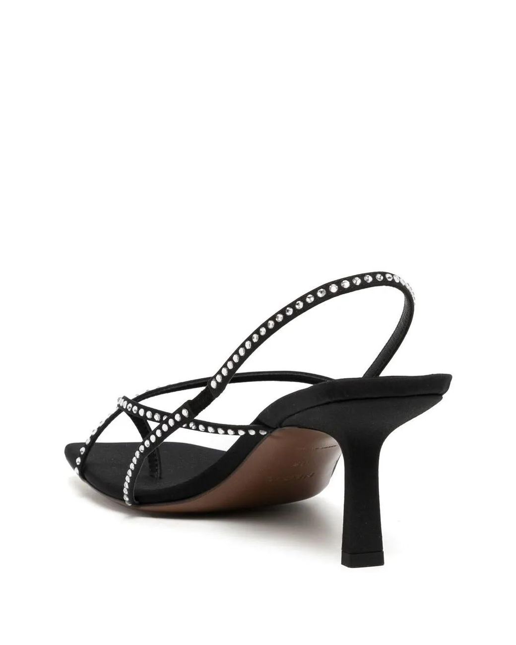 Neous Black Shamali Strap-Design 65Mm Sandals