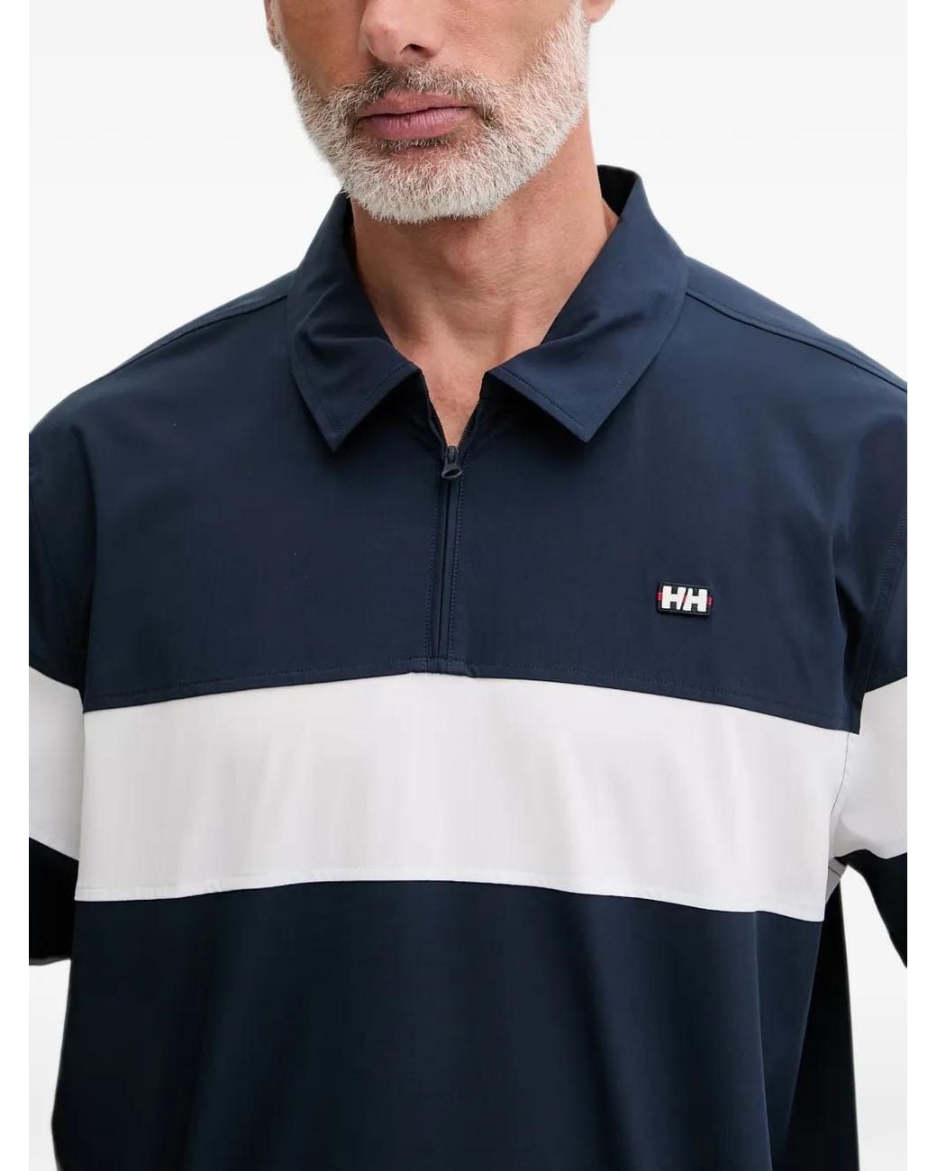 Helly Hansen Blue Quarter-Zip Polo Shirt for men