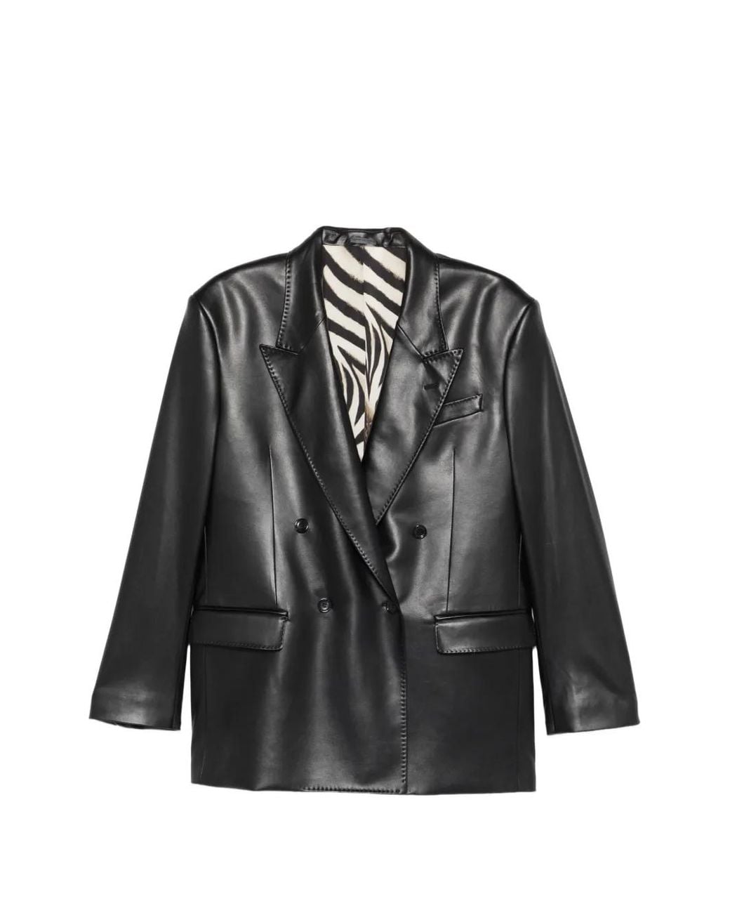 Eraldo Black Double-Breasted Pocket Blazer