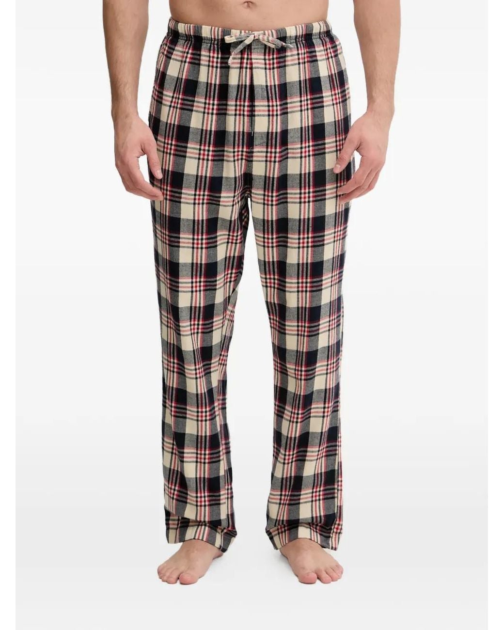 Gant White Checked Pajama Set for men