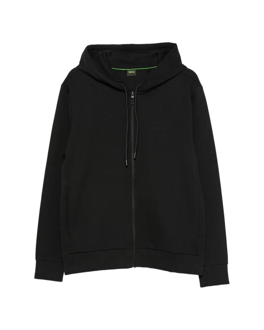 Boss Black Zip-Up Hoodie for men