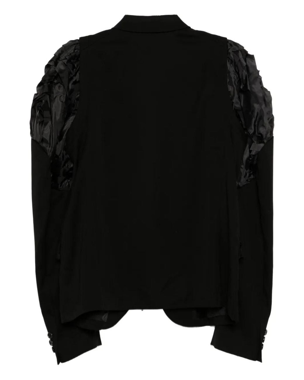 Comme des Garçons Black Ruffled-Sleeve Blazer