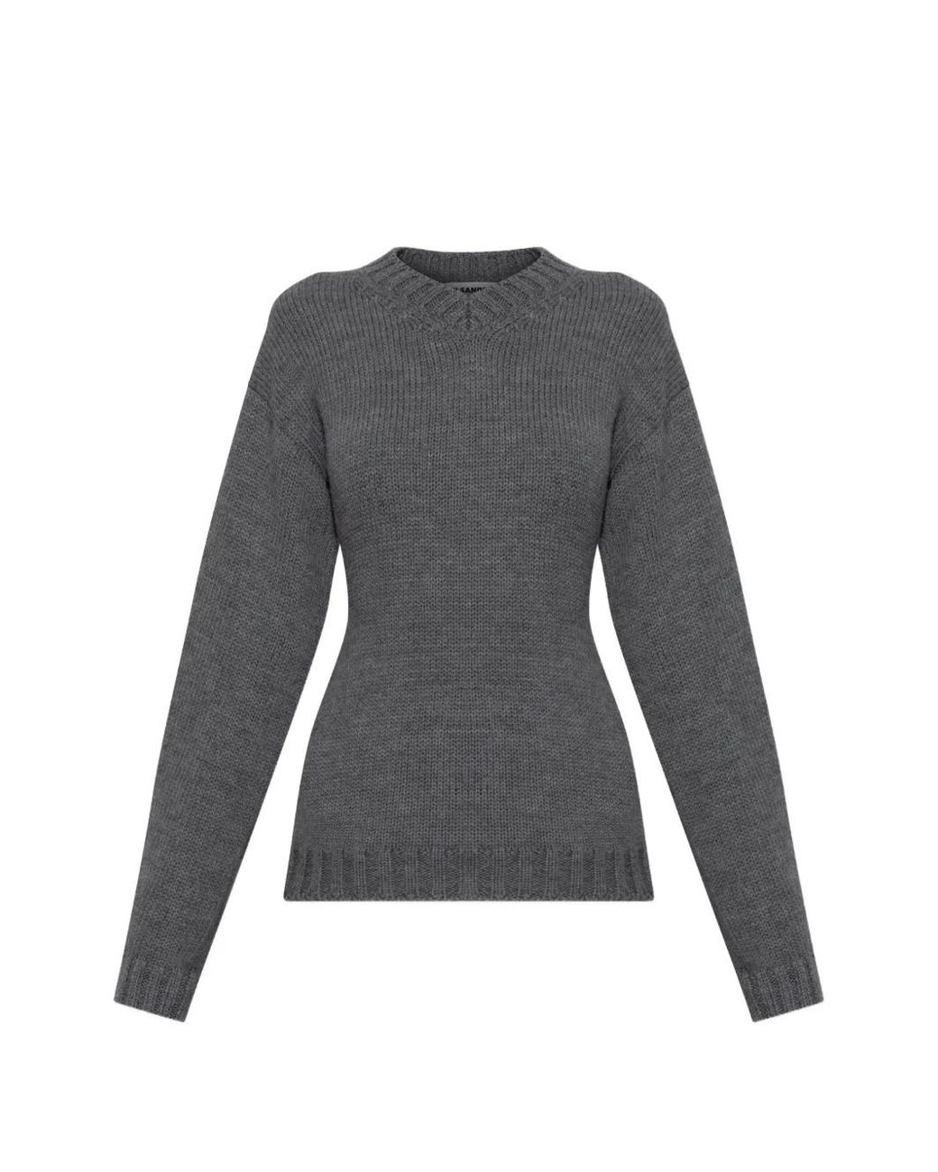 Jil Sander Gray Gerippter Pullunder
