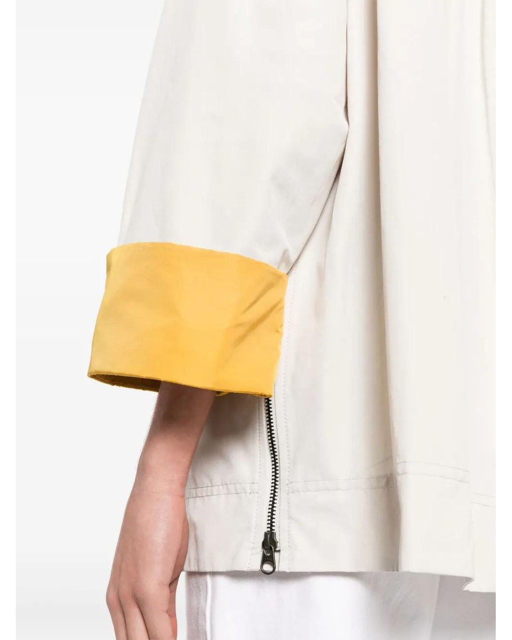 Aspesi White Slub-Texture Jacket