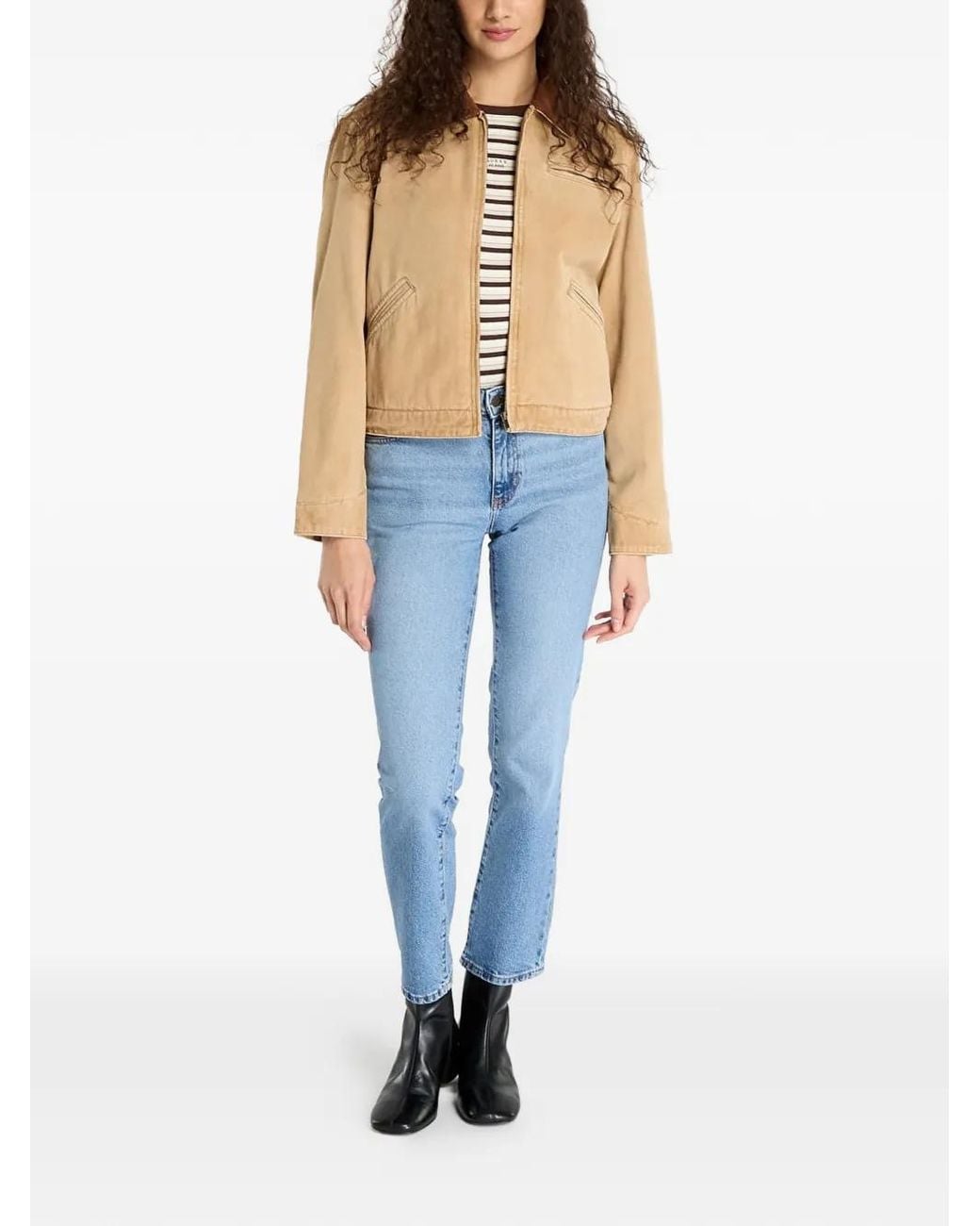 Guess Blue Corduroy-Collar Jacket