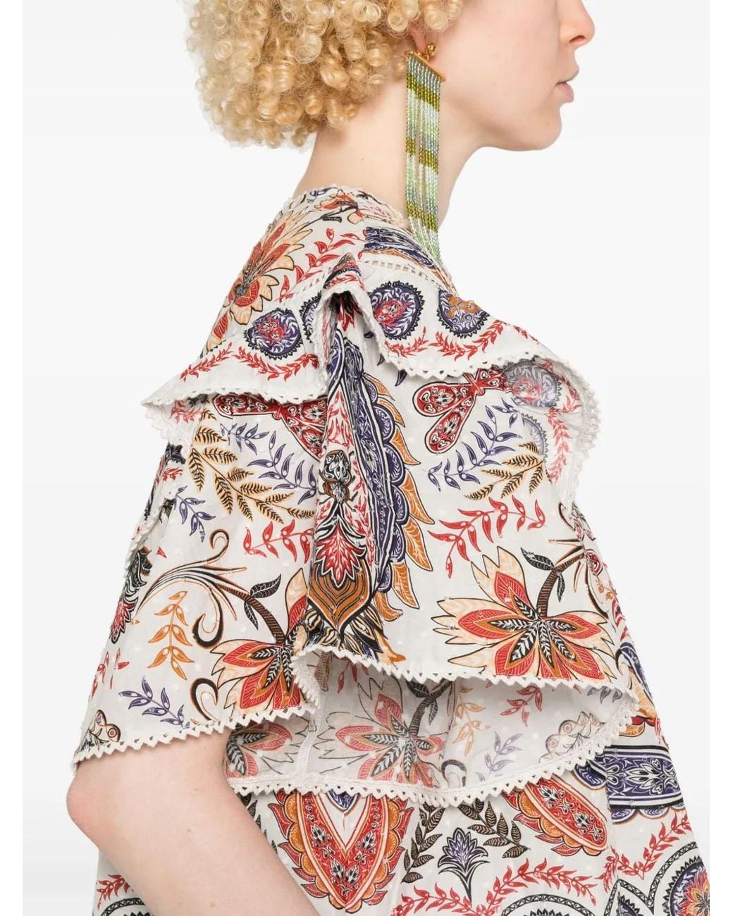 Farm Rio White Boho Glam Blouse