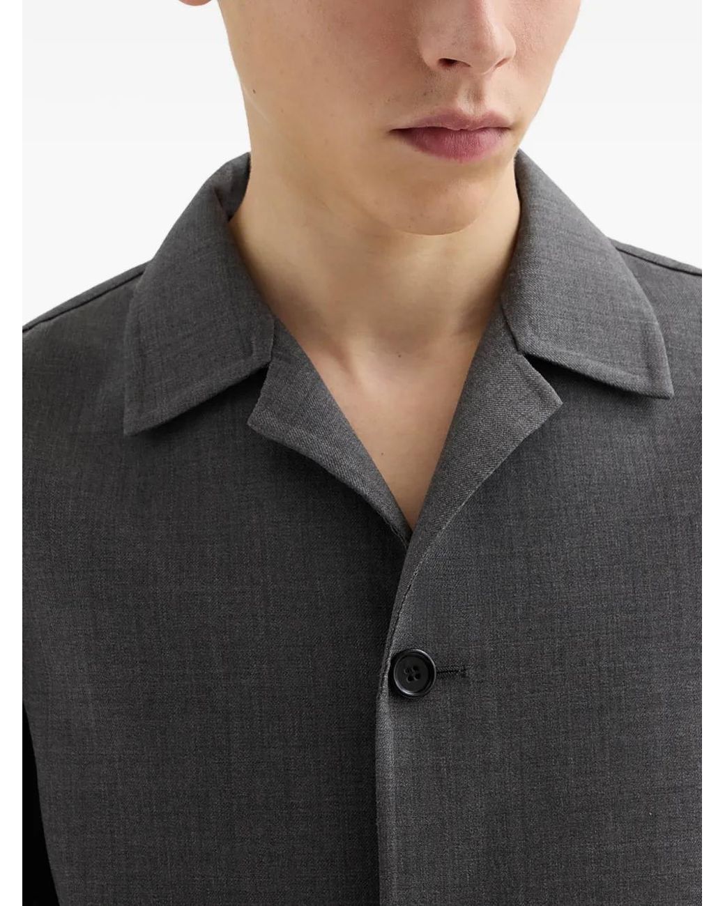 Jil Sander Gray Single-Breasted Coat for men