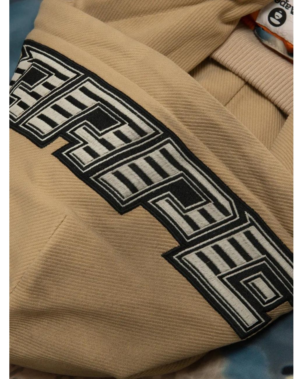 Aape By A Bathing Ape Natural Logo-Patch Hooded Jacket for men