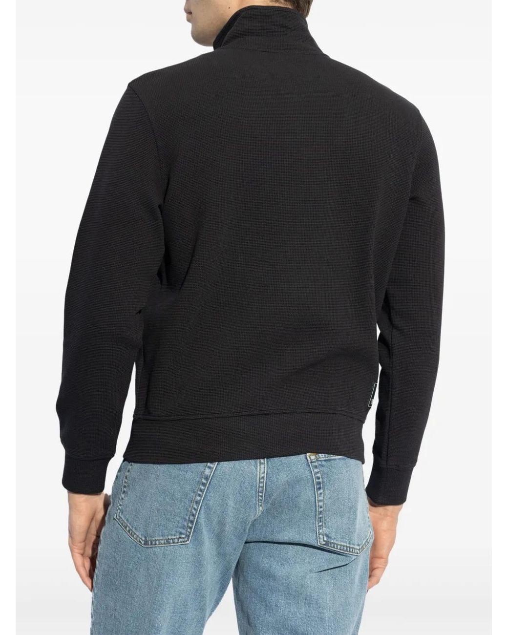 Emporio Armani Black Sweatshirt From The Sustainability Collection for men